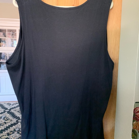 Worn once Apostrophe Woman Black Sequin ribbed Tank Top Size 22-24 - Picture 7 of 8